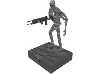 T800 Endoskeleton 3D Model