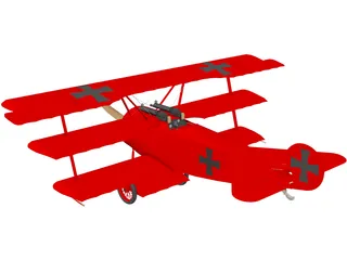 Fokker Dr.1 3D Model