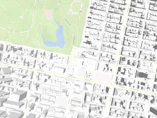 New York City Map Manhattan 3D Model