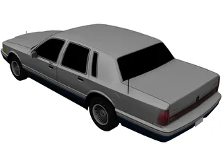 Lincoln Towncar (1991) 3D Model