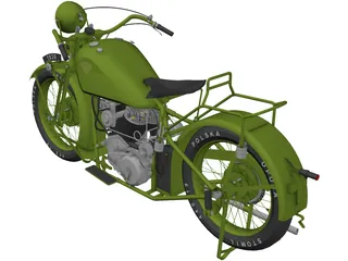 Sokol 1000 Motorbike 3D Model