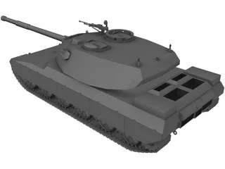 T-102 Russian Heavy Tank 3D Model