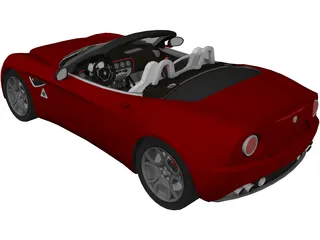 Alfa Romeo 8C Spyder 3D Model