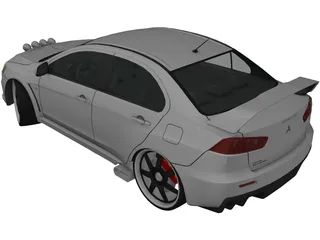 Mitsubishi Lancer Evo X [Tuned] 3D Model