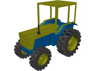 Toy Tractor 3D Model