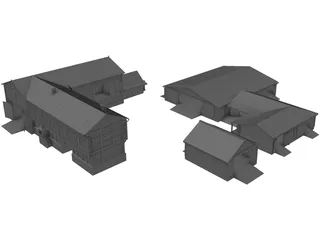 Farm Buildings 3D Model