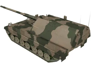 Panzer Haubitze 2000 3D Model