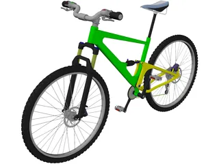 Mountain Bike Full Suspension 3D Model