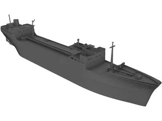 Tanker Ship 3D Model