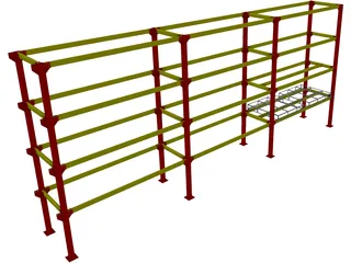 Pallet Rack Heavy Duty 3D Model