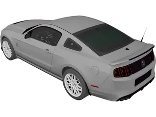 Ford Mustang Shelby GT500 (2013) 3D Model