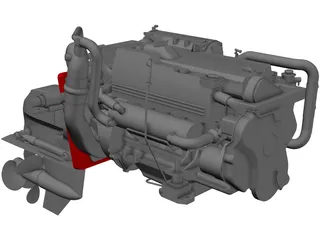 Yanmar Diesel Engine 3D Model