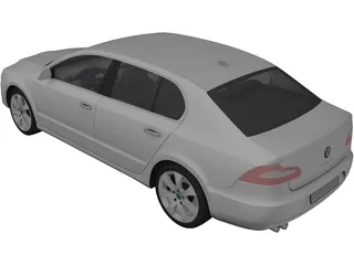 Skoda Superb (2009) 3D Model