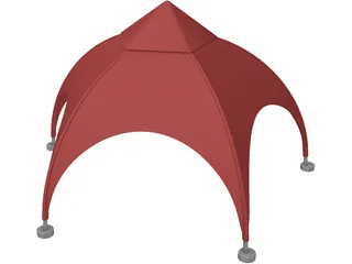 Tent 5 Legs 3D Model