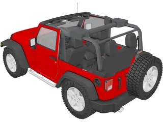 Jeep Wrangler Rubicon (2007) 3D Model
