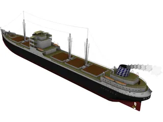 MS Munchen Cargo Ship 3D Model