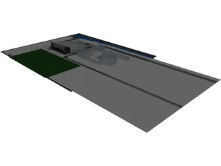 Factory Building 3D Model