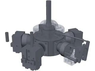 Liney Halo Radial Steam Engine 3D Model