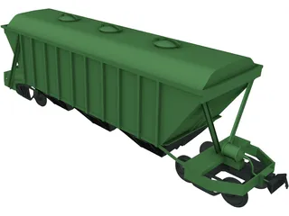 Railway Train Wagon 3D Model