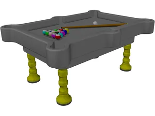 Pool Table 3D Model