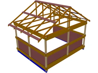 Shed Framing Run-in 3D Model
