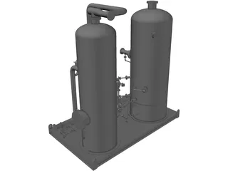 Vent Scrubber Skid 3D Model