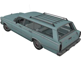 Ford Country Squire (1966) 3D Model