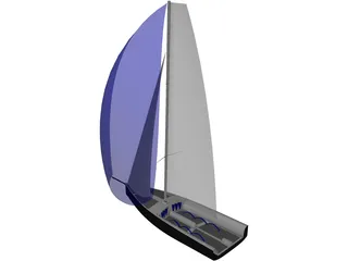 Mini Sail Boat 3D Model