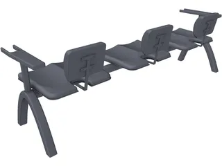 Hospital Bench 3D Model