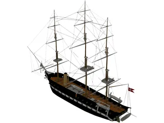 Jylland Frigate 3D Model