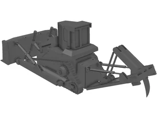 D8 Bulldozer 3D Model