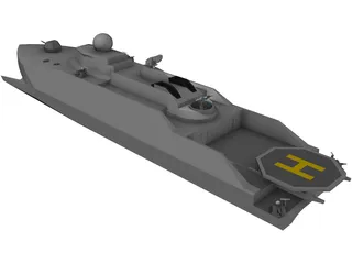 Catamaran Destroyer 3D Model