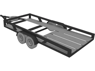 Car Trailer 3D Model