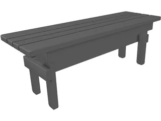 Entryway Bench 3D Model