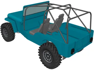 Jeep Willys Long (1945) 3D Model