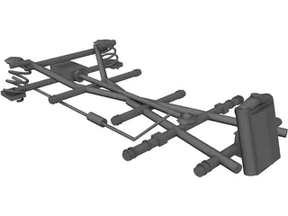 Classic Mercedes Chassis 3D Model