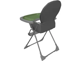 Baby Highchair 3D Model