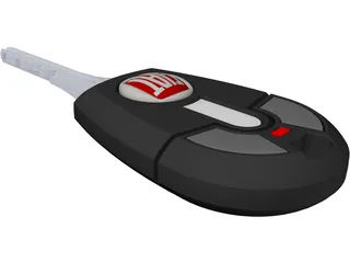 Fiat Car Key 3D Model