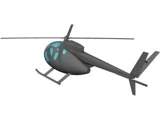 Hughes OH-6A Cayuse 3D Model