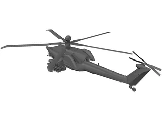 Mil MI-28N Attack Helicopter 3D Model