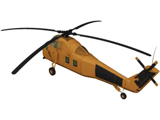 Sikorsky H-34 Choctaw (HUS) 3D Model