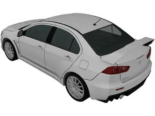 Mitsubishi Lancer Evo X 3D Model