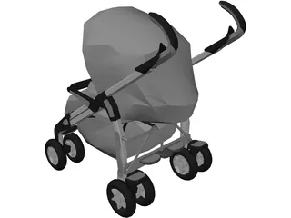 children Baby Carriage 3D Model