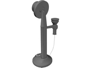 Vintage Telephone 3D Model