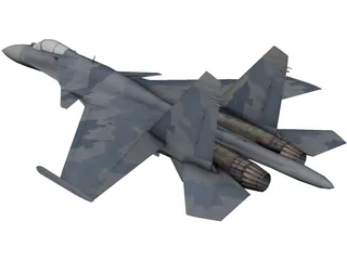 Sukhoi Su-35 Super Flanker 3D Model