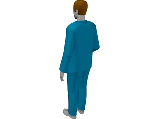 Man Worker 3D Model