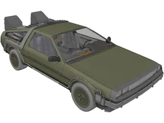 DMC DeLorean (1980) 3D Model