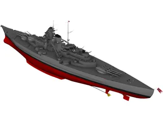 Scharnhorst-class Battleship 3D Model