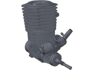 Force .38CNC Nitro Engine 3D Model