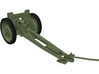 M1927 76,2-mm Regimental Gun 3D Model